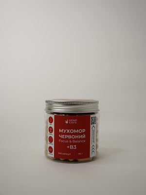 Капсули 140шт Пантерний + Червоний мухомор + Ніацин в Банці 70г Вирощено в Україні