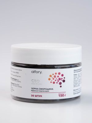 Мармелад 100 MG CBD зі смаком смородини, aifory, 30 шт