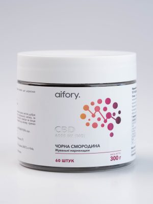 Мармелад 100 MG CBD зі смаком смородини, aifory, 60 шт