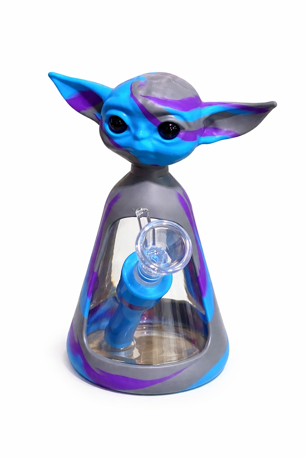 Бонг силікон/скло "Малюк Йода" (18см)