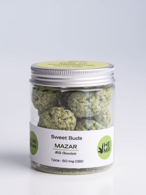Банка Sweet Buds MAZAR 100g 50 mg CBD з молочного шоколаду