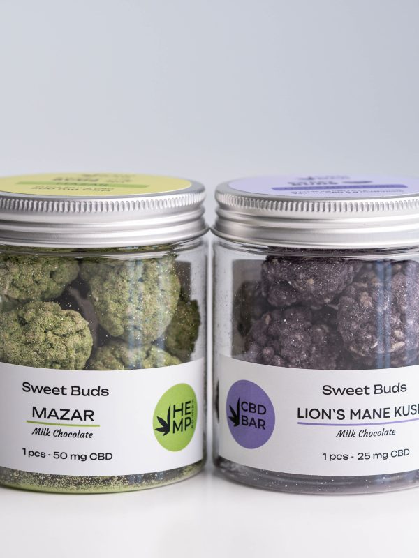 Sweet Buds Lion's Mane Kush 100g 25 mg CBD та 0,5гр Їжовик з молочного шоколаду - Зображення 2