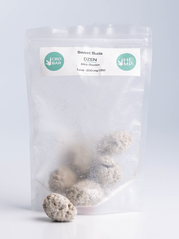 Цукерка Sweet Buds DZEN 10g 200 mg CBD з білого шоколаду