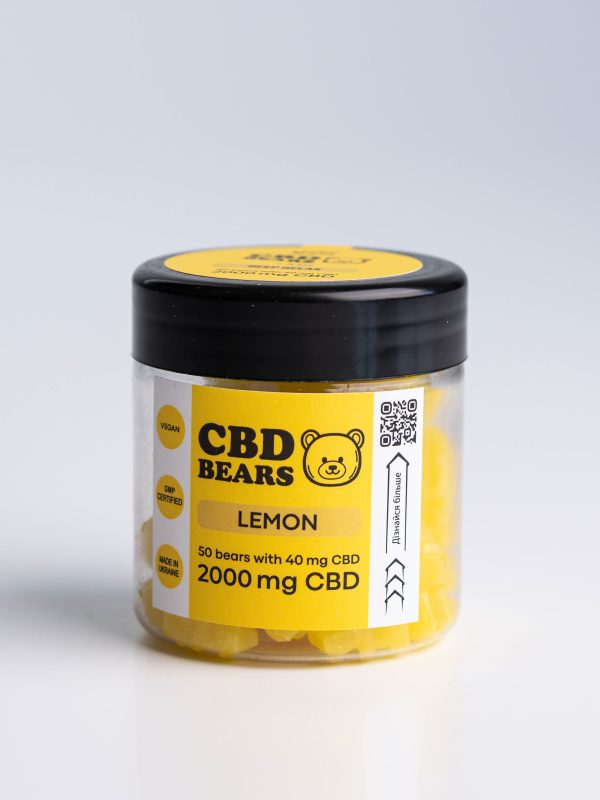 Желейні КБД + Mg ведмедики 10шт смак лимон 400mg
