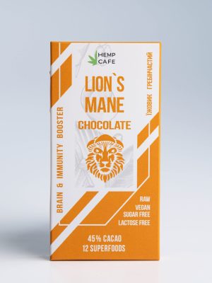 Шоколад темний "Lions Mane" плитка 40г TM Hemp Cafe