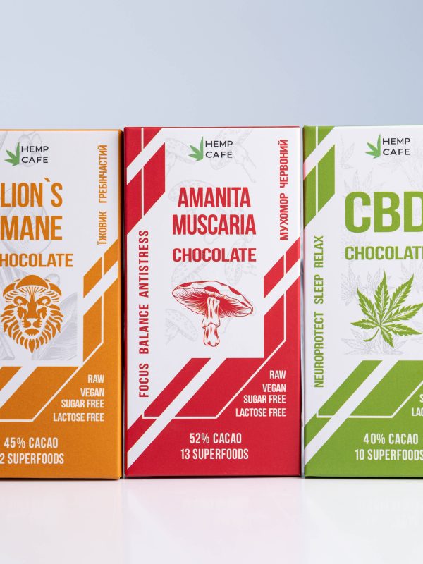Шоколад темний "Lions Mane" плитка 40г TM Hemp Cafe - Зображення 2