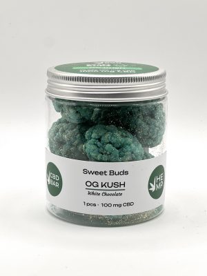 Банка Sweet Buds OG KUSH 100g 100 mg CBD з білого шоколаду