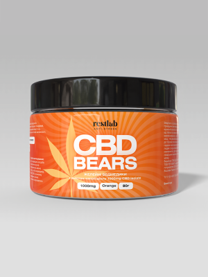 Желейні ведмедики CBD Bears в банці зі смаком апельсину (80 г)