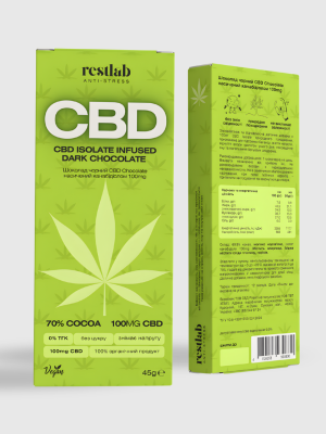 Шоколадна цукерка CBD CHOCOLATE (45г)